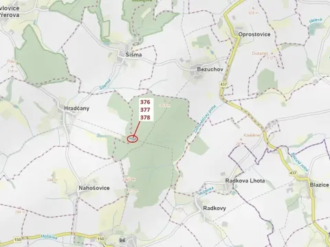 Dražba lesa, Hradčany-Kobeřice, 1703 m2