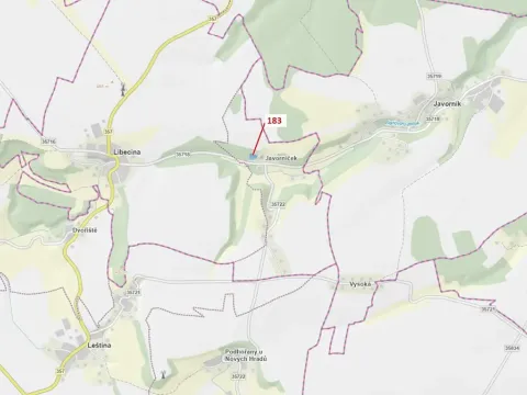 Dražba lesa, Libecina, 2475 m2