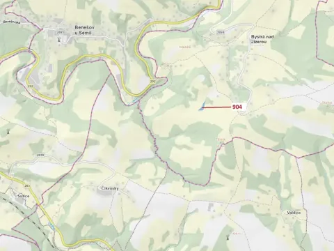 Dražba lesa, Bystrá nad Jizerou, 2802 m2