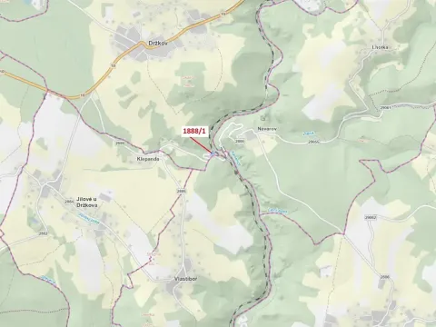 Dražba louky, Držkov, 1487 m2