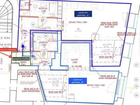 Prodej ubytování, Brno, Cejl, 60 m2