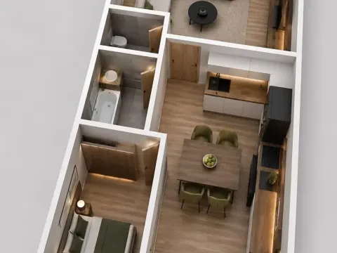 Pronájem bytu 3+kk, Háj ve Slezsku, Na Hájku, 42 m2