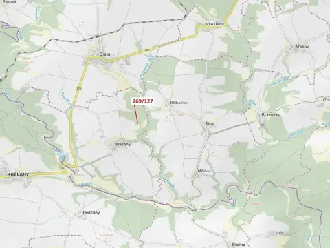 Dražba lesa, Břežany, 186 m2