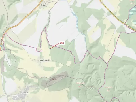 Dražba pozemku, Chlum, 126 m2