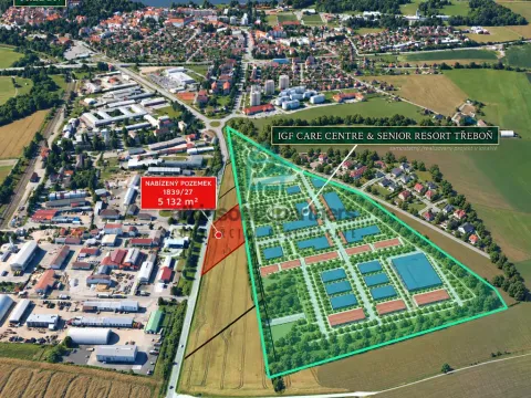 Prodej komerčního pozemku, Třeboň - Třeboň II, Pražská, 5132 m2