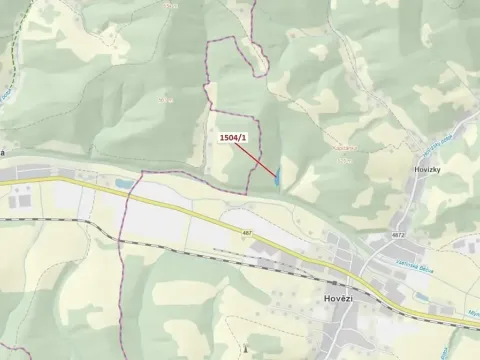 Dražba lesa, Hovězí, 2626 m2
