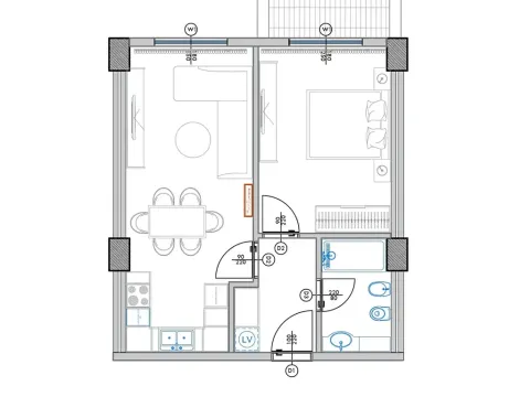 Prodej bytu 2+kk, Qerret, Albánie, 59 m2